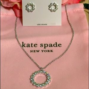 ♠️Kate Spade Full Circle Earrings & necklace 🆕